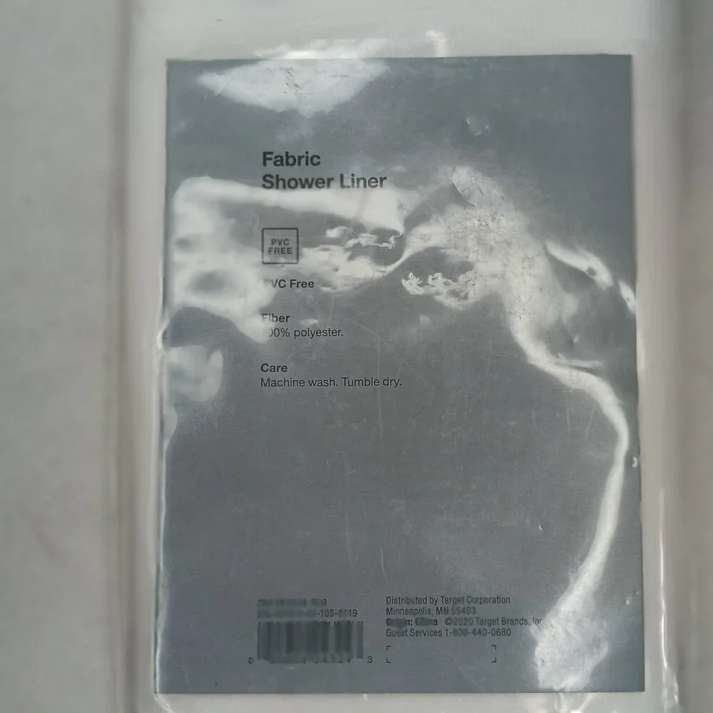 Room Essentials Super Soft PEVA Shower Curtain  White 71'' x 71'', inches, new